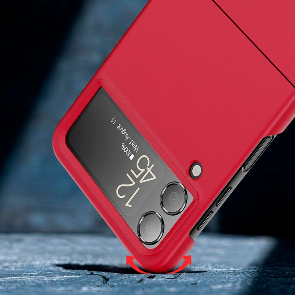 Til Samsung Galaxy Z Flip4 5G Ultratyndt foldbart PC-telefoncover Gummiagtig finish, Faldbeskyttende cover
