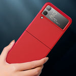 Til Samsung Galaxy Z Flip4 5G Ultratyndt foldbart PC-telefoncover Gummiagtig finish, Faldbeskyttende cover