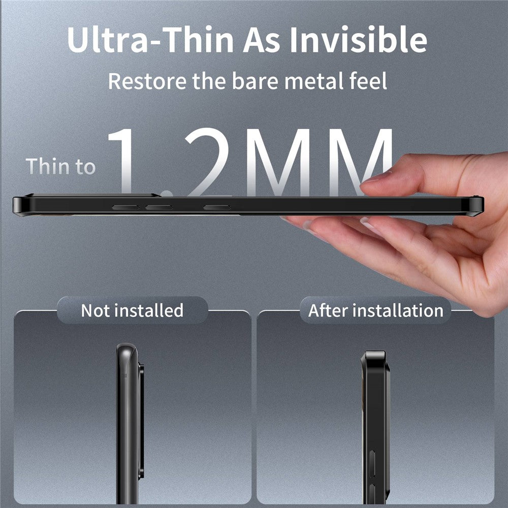 Samsung Galaxy S21+ 5G Fallsäkert Matt Mobilskal Magnetiskt Absorberande TPU Baksida med Metallkant Integrerat Linsskydd