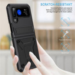 For Samsung Galaxy Z Flip3 5G Dust-proof Drop-proof Phone Case Metal + Silicone + PC Cover with Magnetic Kickstand