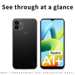 MOFI Back Shell for Xiaomi Redmi A1+ 4G / A2+ 4G / Poco C50 4G , Transparent Phone Case Anti-collision TPU Protective Cover