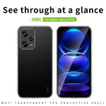 MOFI Bakskal för Xiaomi Redmi Note 12 Pro 5G, Reptåligt Transparent mobilskal TPU Skyddande Skal