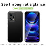 MOFI Back Shell for Xiaomi Redmi Note 12 Pro+ 5G Transparent Phone Case Anti-fall TPU Protective Cover