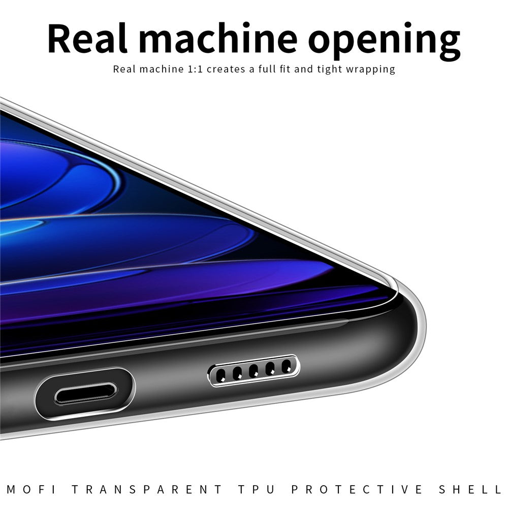 MOFI Back Shell for Xiaomi Redmi Note 12 Pro+ 5G Transparent Phone Case Anti-fall TPU Protective Cover