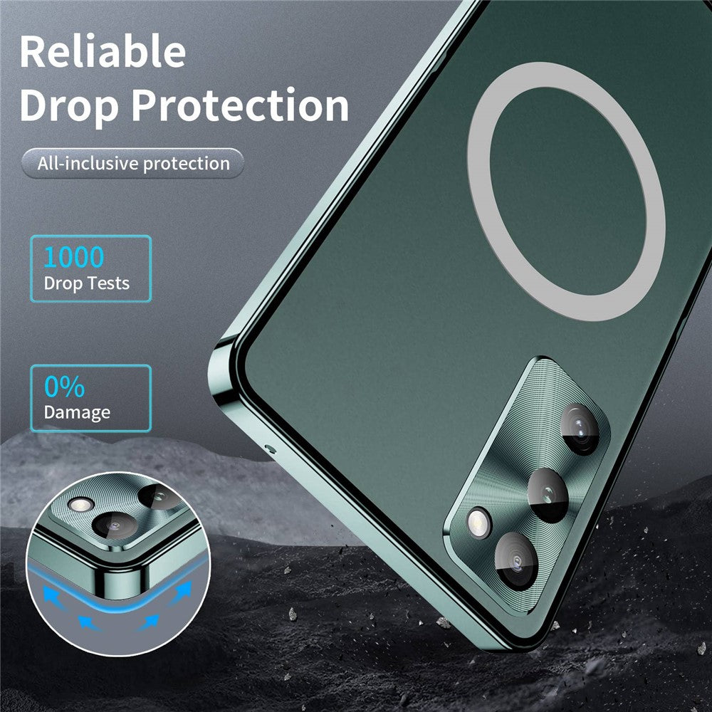 Samsung Galaxy S20 FE 5G / S20 FE / S20 FE 2022 / S20 Lite stødsikkert mobilcover med TPU-bagside + galvaniseret metalkant, integreret linsebeskyttelse og mat overflade