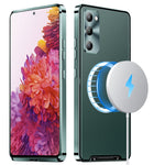 Samsung Galaxy S20 FE 5G / S20 FE / S20 FE 2022 / S20 Lite stødsikkert mobilcover med TPU-bagside + galvaniseret metalkant, integreret linsebeskyttelse og mat overflade