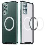 Samsung Galaxy S20 FE 5G / S20 FE / S20 FE 2022 / S20 Lite stødsikkert mobilcover med TPU-bagside + galvaniseret metalkant, integreret linsebeskyttelse og mat overflade