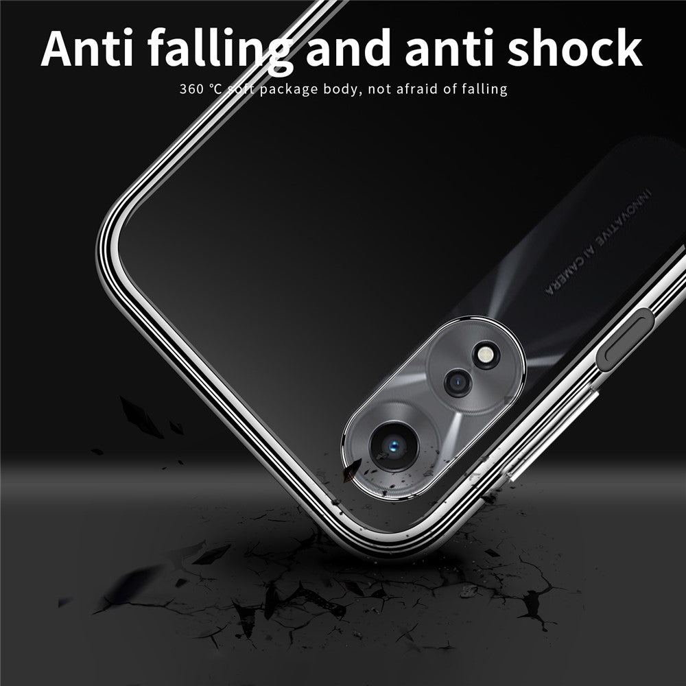 MOFI Series for Oppo A58 5G Transparent Phone Case Drop-proof Soft TPU Protective Back Cover