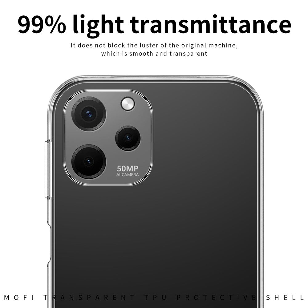 MOFI Crystal Clear Case for Huawei nova Y61 4G Protective Phone Shell Anti-Fall Shockproof TPU Cover