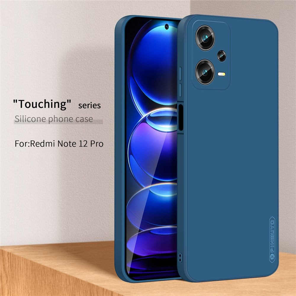 PINWUYO til Xiaomi Redmi Note 12 Pro 5G, PU-læderetui med stativ og tegnebog samt rem, præcise udskæringer, smalt TPU-etui med faldsikring