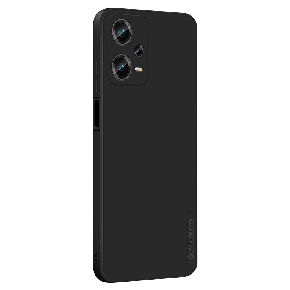 PINWUYO til Xiaomi Redmi Note 12 Pro 5G, PU-læderetui med stativ og tegnebog samt rem, præcise udskæringer, smalt TPU-etui med faldsikring