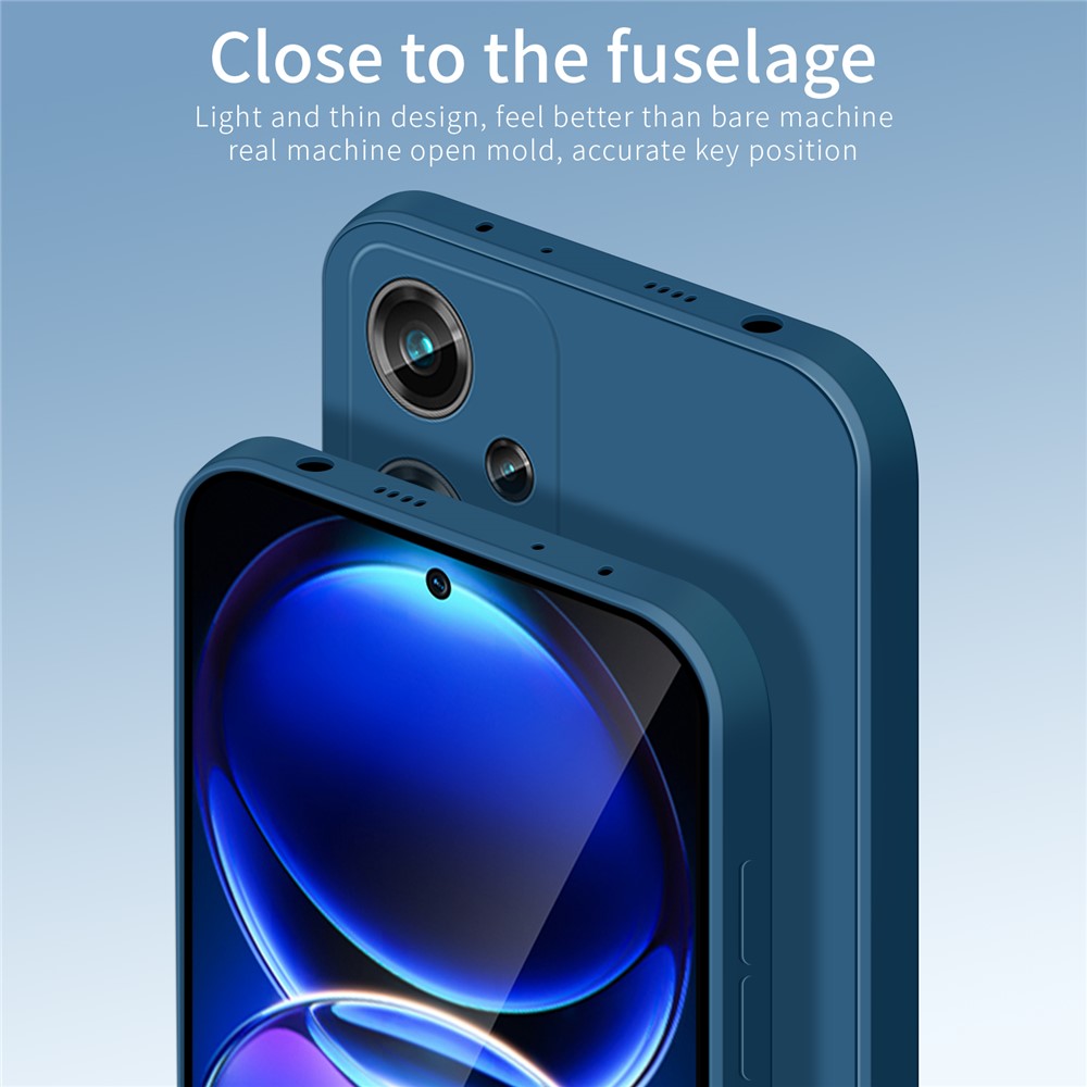 PINWUYO För Xiaomi Redmi Note 12 Pro+ 5G Precisa utskärningar TPU-skal Fallsäkert mjukt fiberflockande skyddsfodral