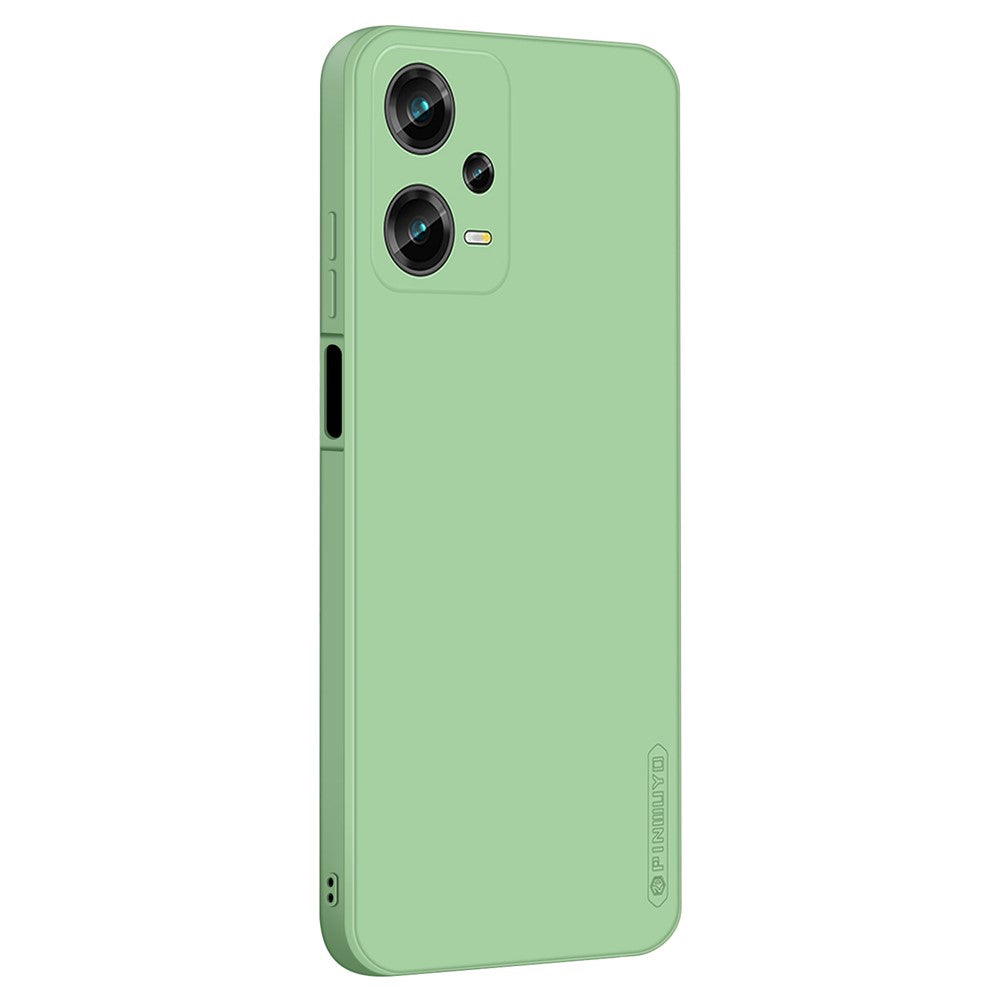PINWUYO För Xiaomi Redmi Note 12 Pro+ 5G Precisa utskärningar TPU Slim Skal Fallsäkert Mjukt Fiber Flockande Skyddsfodral