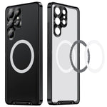 Samsung Galaxy S23 Ultra Reptåligt Matt Mobilskal TPU Baksida + Elektroplätering Metallkant Integrerat Linsskydd mobilskal