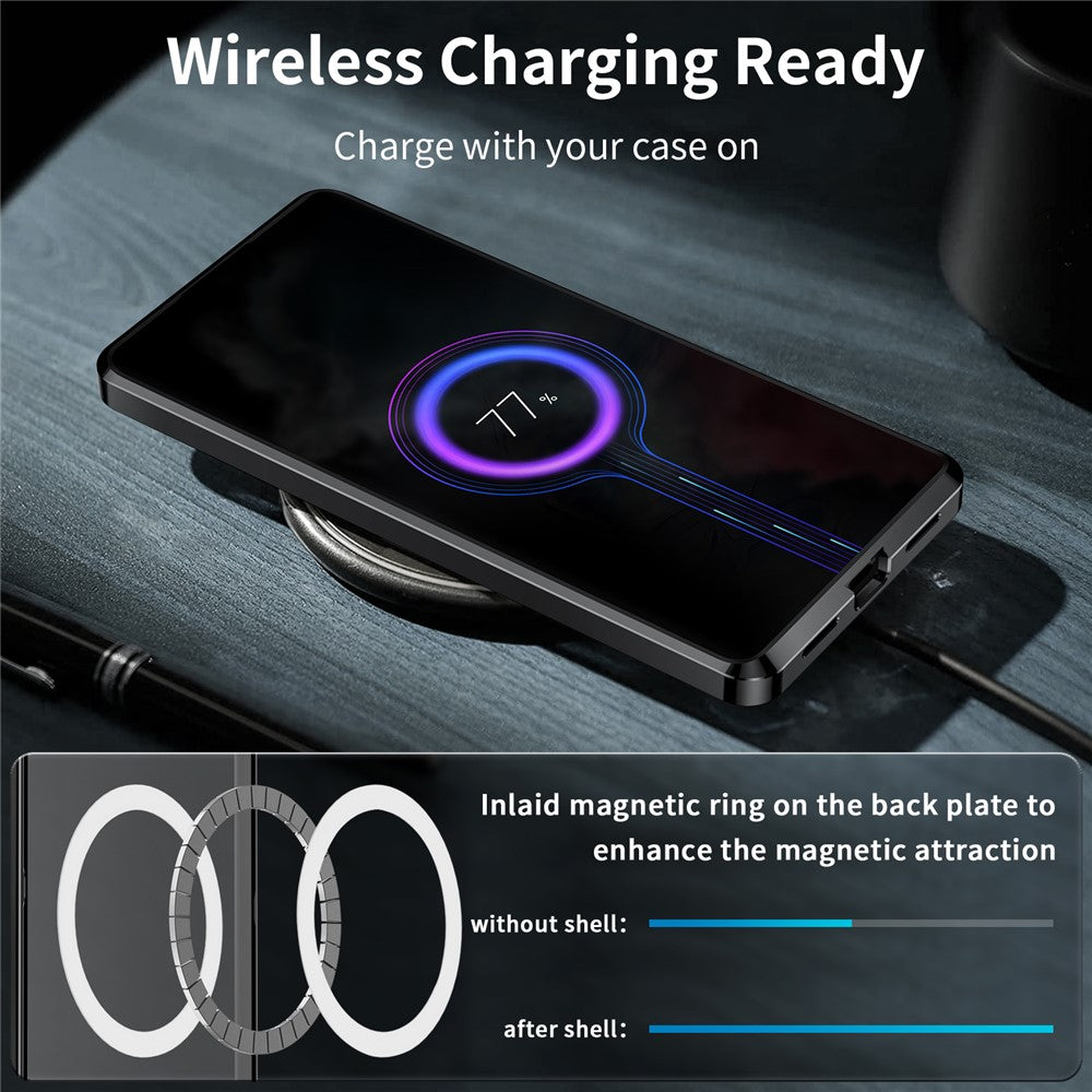 Samsung Galaxy S23 Ultra Reptåligt Matt Mobilskal TPU Baksida + Elektroplätering Metallkant Integrerat Linsskydd mobilskal