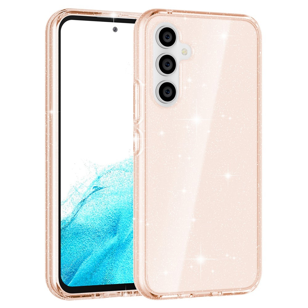 Til Samsung Galaxy A54 5G Glitrende Puder Bling Telefoncover Hård PC Blød TPU Faldbeskyttelse Anti-Fald Cover