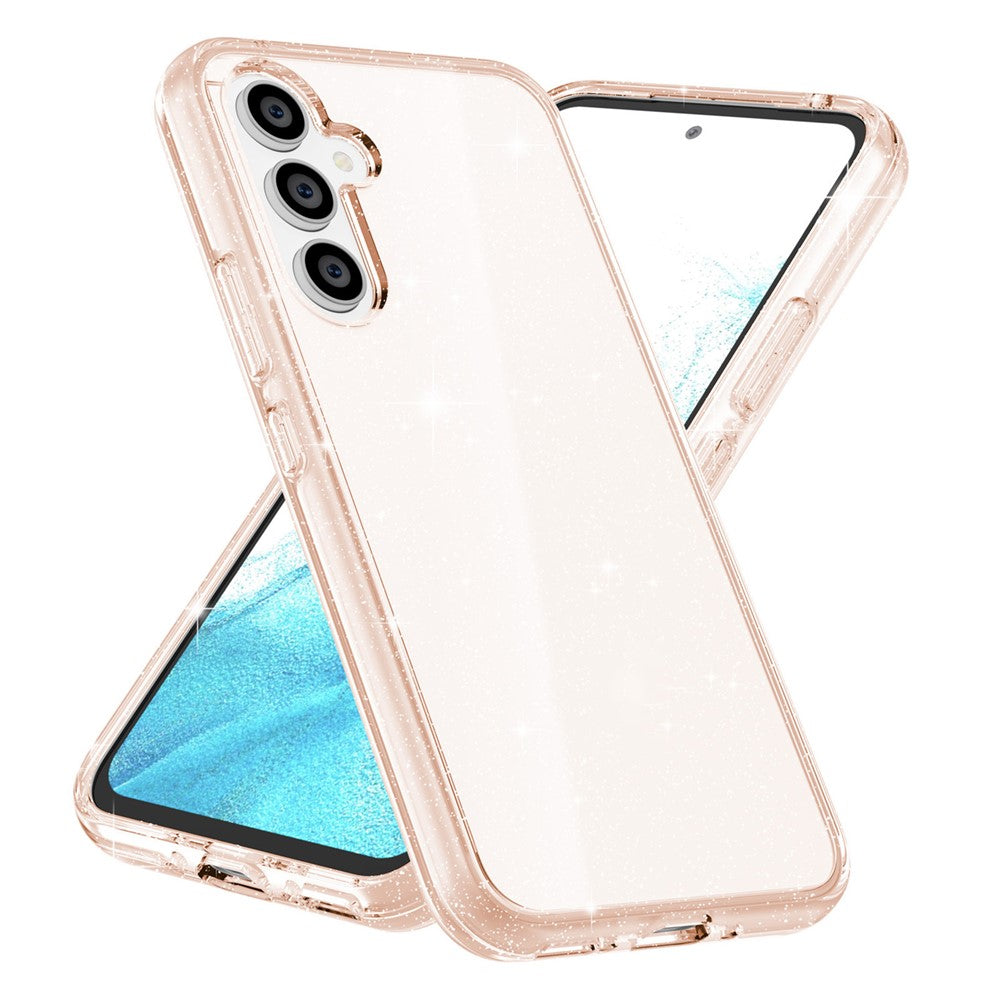 Til Samsung Galaxy A54 5G Glitrende Puder Bling Telefoncover Hård PC Blød TPU Faldbeskyttelse Anti-Fald Cover