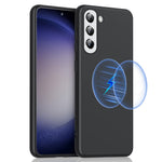 Liquid Series for Samsung Galaxy S23 Soft TPU Magnetic Phone Case Rubberized Drop-proof Mobile Phone Back Cover Support Wireless Charging