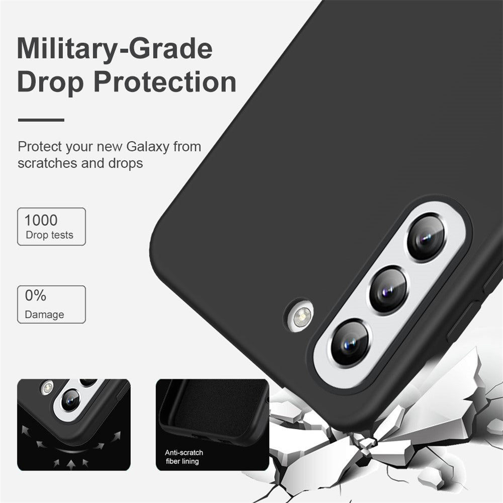 Liquid Series for Samsung Galaxy S23 Soft TPU Magnetic Phone Case Rubberized Drop-proof Mobile Phone Back Cover Support Wireless Charging