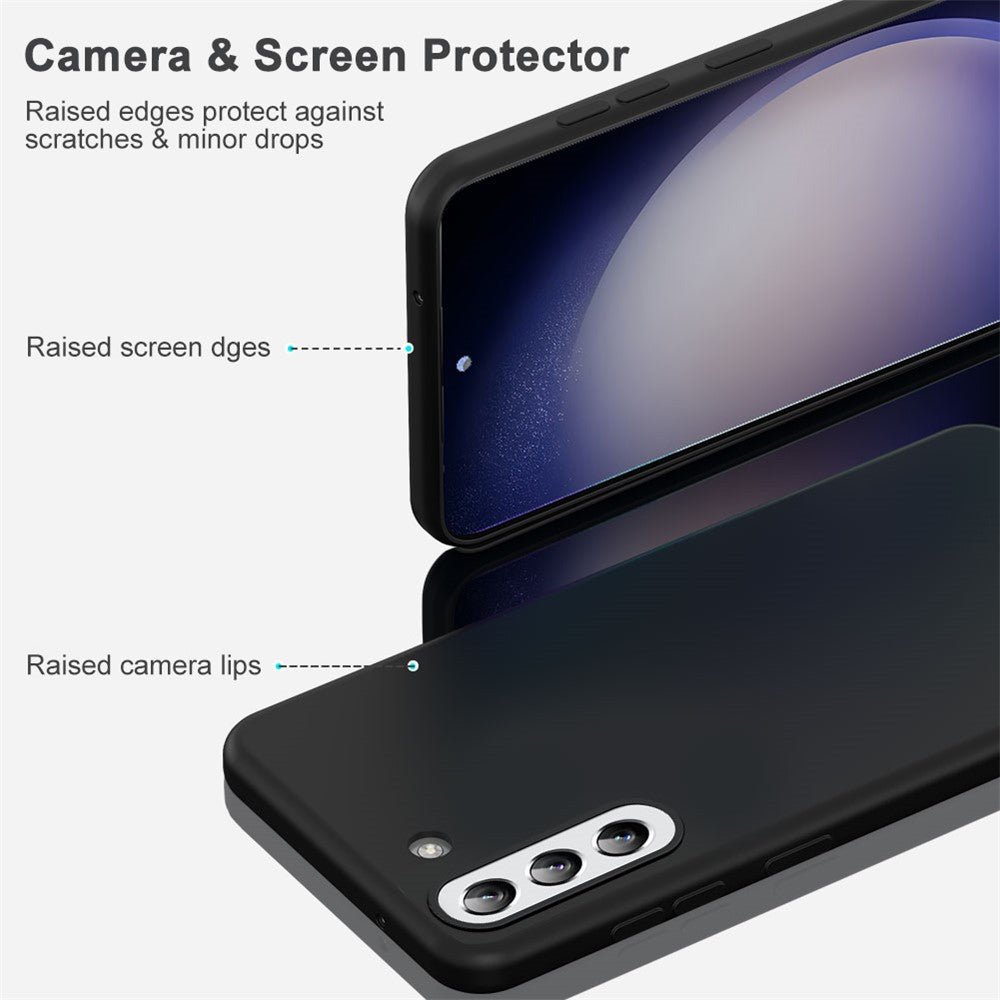 Liquid Series for Samsung Galaxy S23 Soft TPU Magnetic Phone Case Rubberized Drop-proof Mobile Phone Back Cover Support Wireless Charging