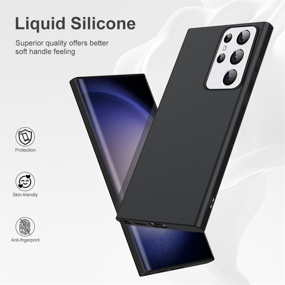 Liquid Series för Samsung Galaxy S23 Ultra Magnetiskt mobilskal Gummerat Mjukt TPU Skyddande mobilskal Stöder Trådlös Laddning