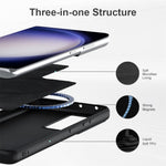 Liquid Series för Samsung Galaxy S23 Ultra Magnetiskt mobilskal Gummerat Mjukt TPU Skyddande mobilskal Stöder Trådlös Laddning