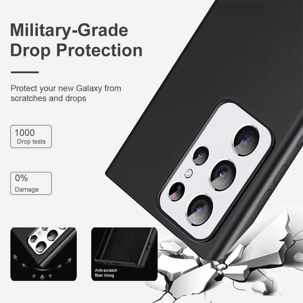 Liquid Series för Samsung Galaxy S23 Ultra Magnetiskt mobilskal Gummerat Mjukt TPU Skyddande mobilskal Stöder Trådlös Laddning