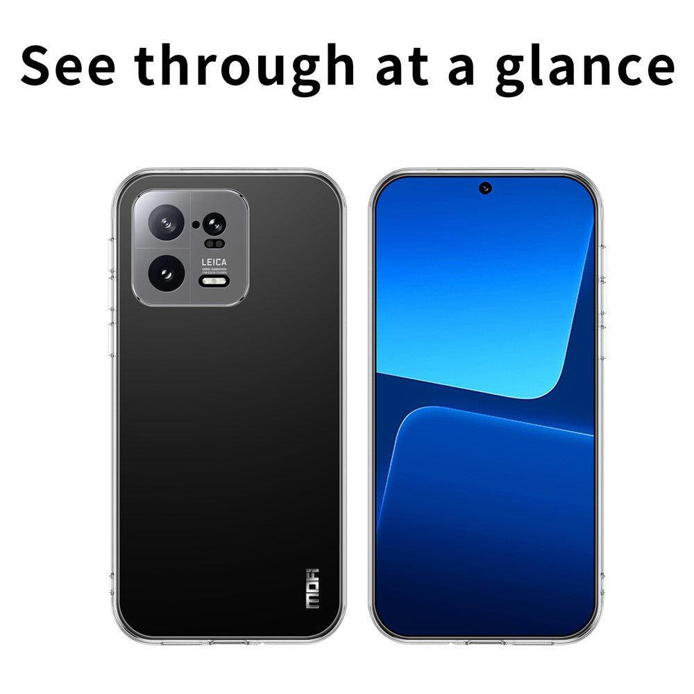 MOFI for Xiaomi 13 Pro 5G Protective Cell Phone Cover Crystal Clear Shockproof Soft TPU Case