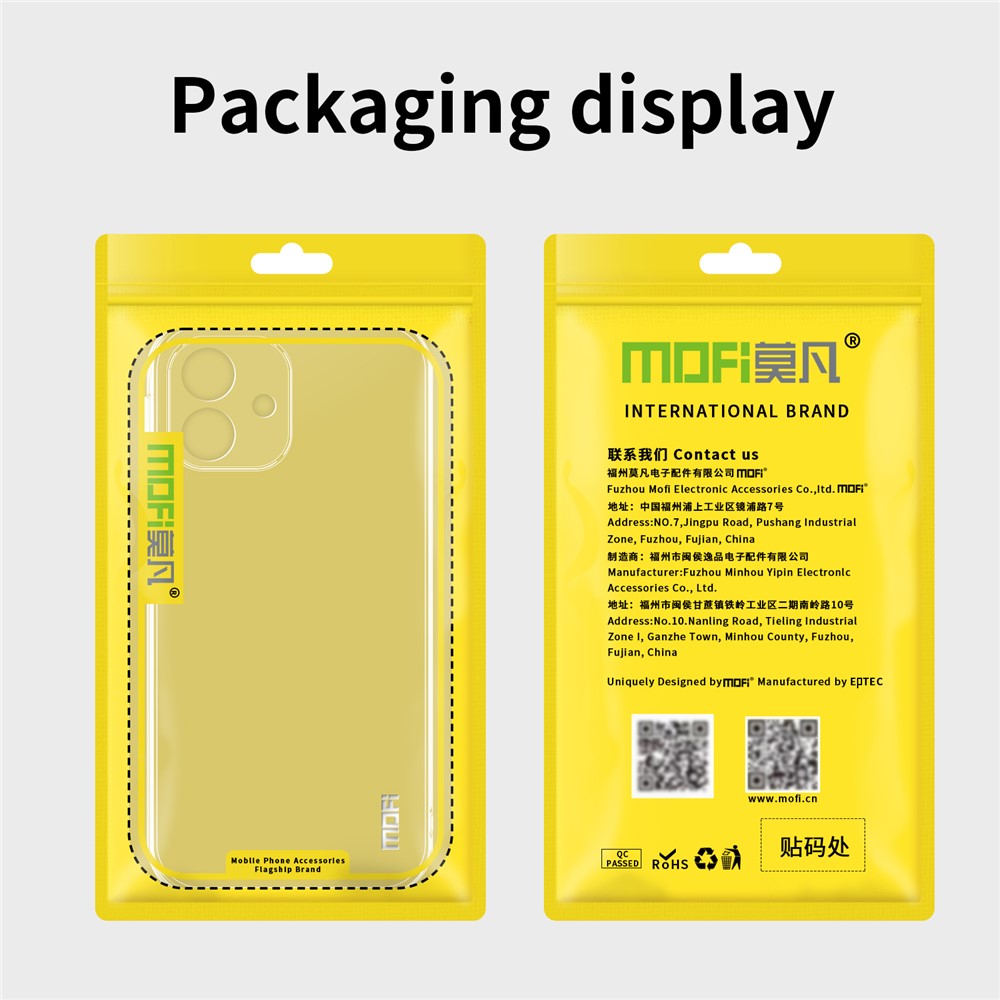 MOFI til Honor Play6C 4G Ridsefast Mobiltelefoncover Ultra Klart Fleksibelt TPU Beskyttelsescover