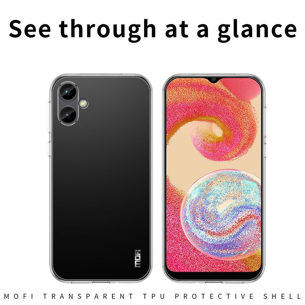 MOFI Back Shell for Samsung Galaxy A04e 4G / F04 4G / M04 4G, Drop Protection TPU Phone Case High Transparency Protective Cover
