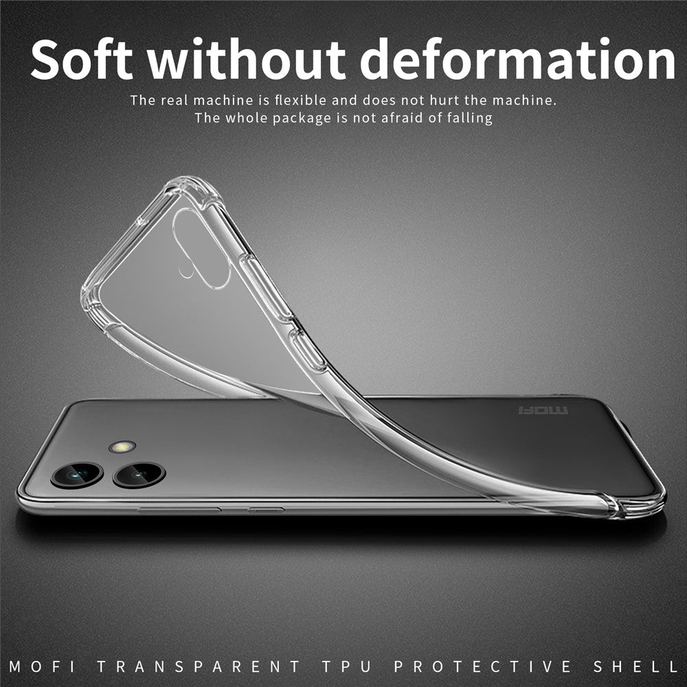 MOFI Back Shell for Samsung Galaxy A04e 4G / F04 4G / M04 4G, Drop Protection TPU Phone Case High Transparency Protective Cover