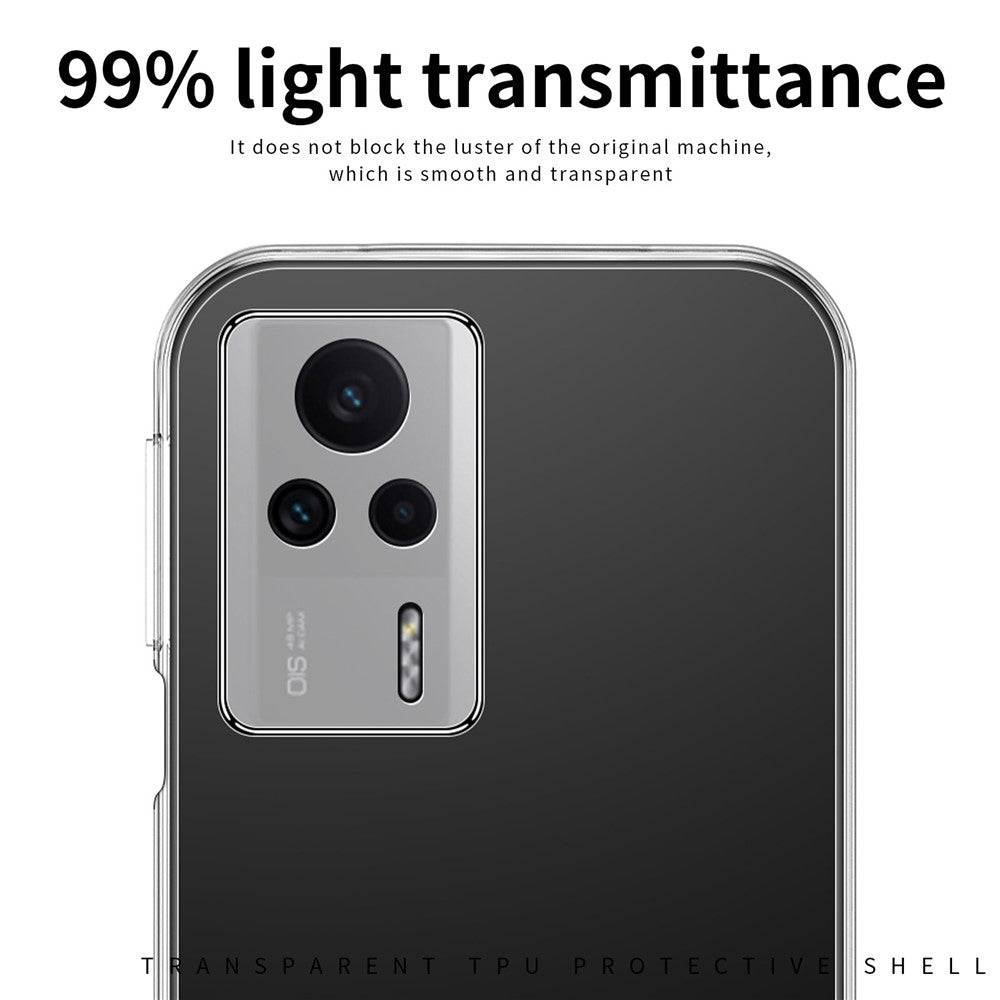 MOFI TPU Transparent Phone Case for Xiaomi Redmi K60E 5G, Drop Proof Cellphone Back Protector Cover