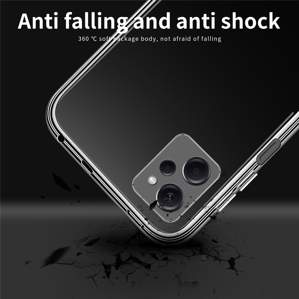 MOFI Anti-drop TPU Phone Case for Xiaomi Redmi Note 12 Pro Speed 5G / Poco X5 Pro 5G , Transparent Cellphone Back Protector Cover