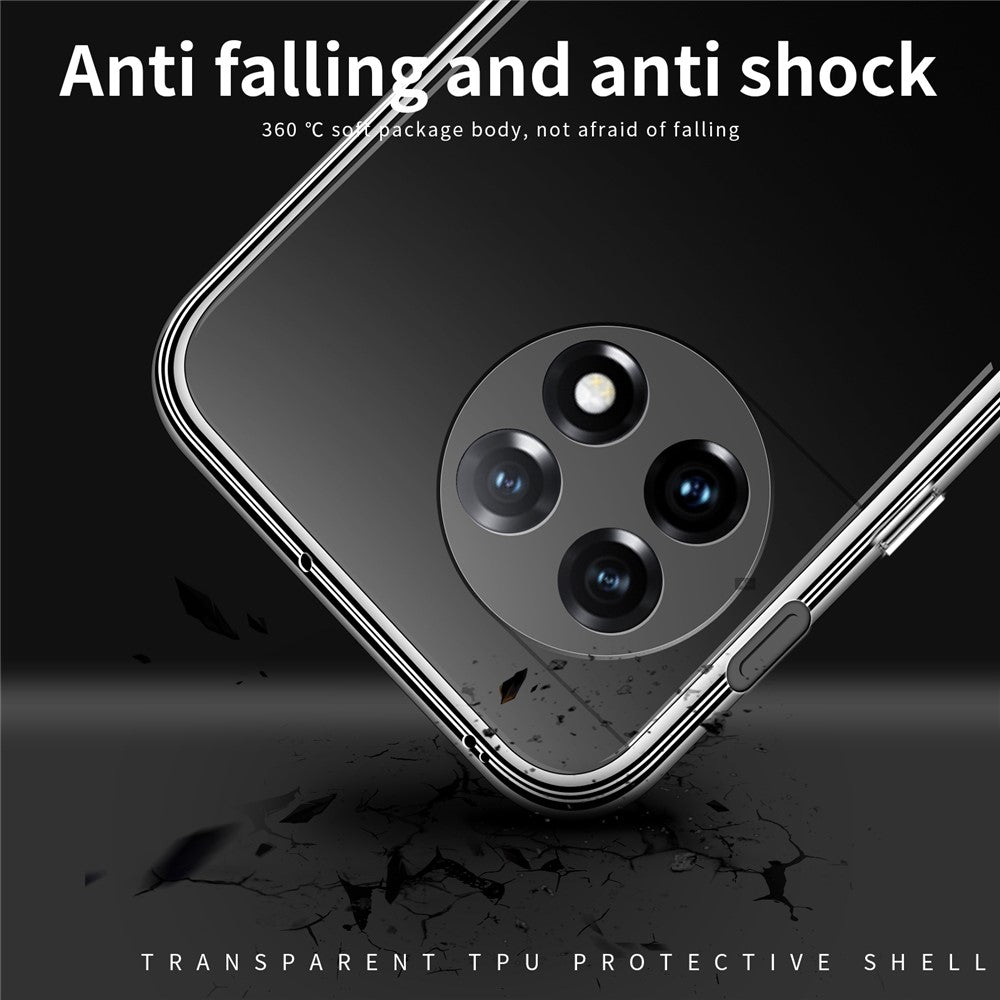 MOFI för OnePlus 11R 5G / Ace 2 5G Transparent mobilskal Flexibelt TPU Stoppsäkert Mobilmobilskal