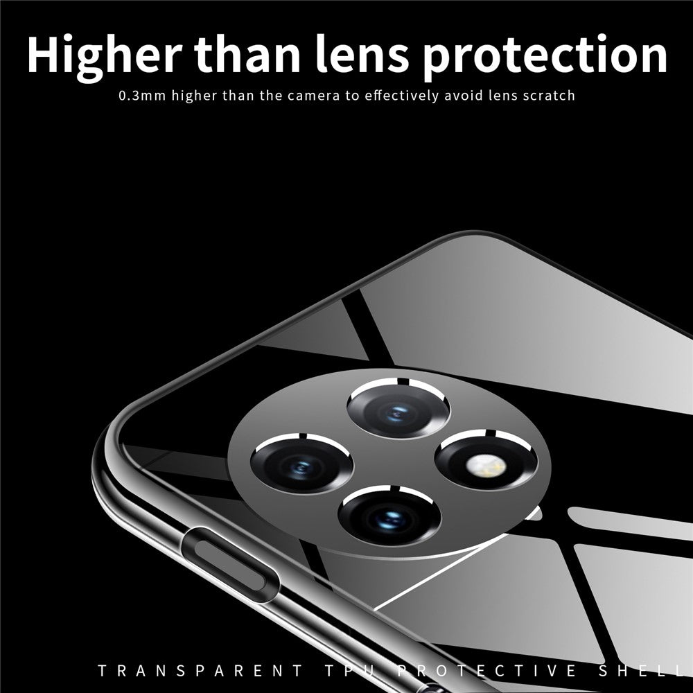 MOFI för OnePlus 11R 5G / Ace 2 5G Transparent mobilskal Flexibelt TPU Stoppsäkert Mobilmobilskal