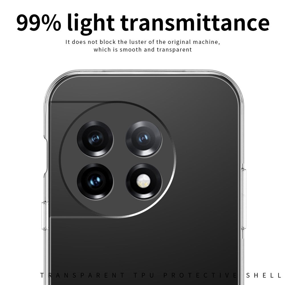 MOFI för OnePlus 11R 5G / Ace 2 5G Transparent mobilskal Flexibelt TPU Stoppsäkert Mobilmobilskal