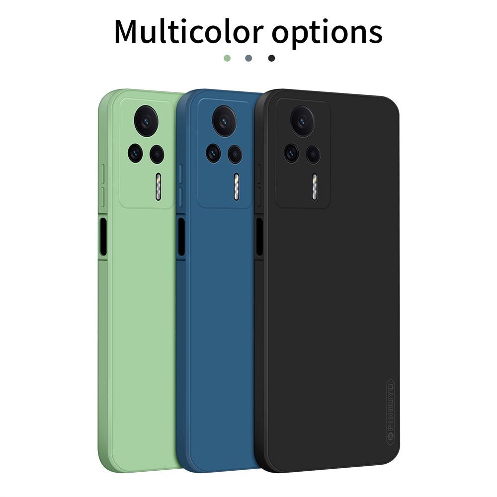 PINWUYO For Xiaomi Redmi K60E 5G TPU Phone Case Fiber Flocking Lining Precise Cutouts Cover