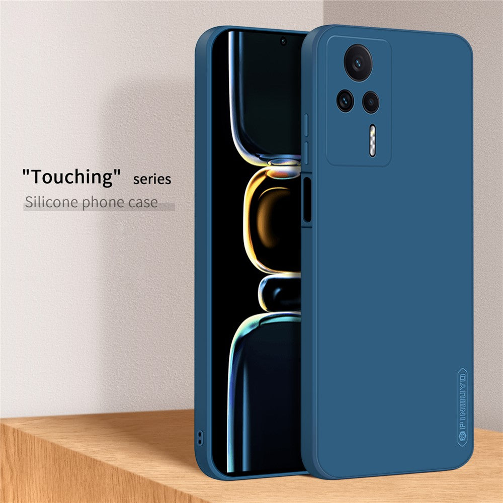 PINWUYO For Xiaomi Redmi K60E 5G TPU Phone Case Fiber Flocking Lining Precise Cutouts Cover