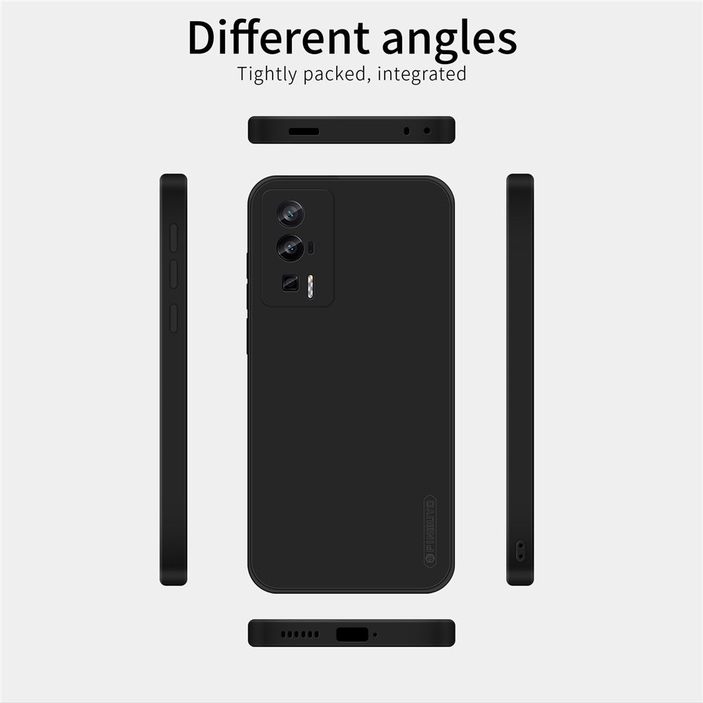 PINWUYO JK TPU-2 Series Phone Case for Xiaomi Poco F5 Pro 5G / Redmi K60 Pro 5G / K60 5G Fiber Flocking Lining Soft TPU Phone Cover
