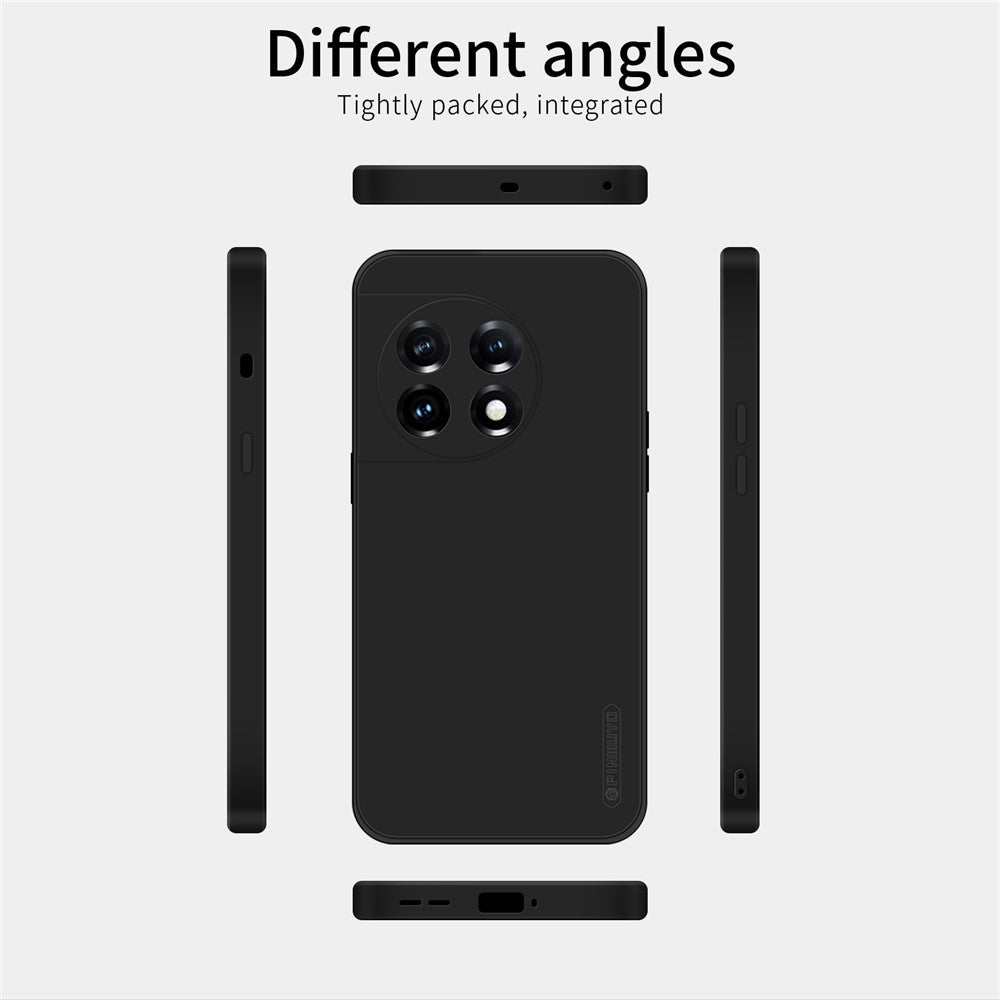 PINWUYO För OnePlus 11 5G mobilskal Fiberflockning Foder Kameralinsskydd TPU Skydd