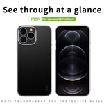 MOFI Slim Phone Case for iPhone 12 Pro Max 6.7 inch Soft TPU Case Anti-Scratch Transparent Mobile Phone Cover