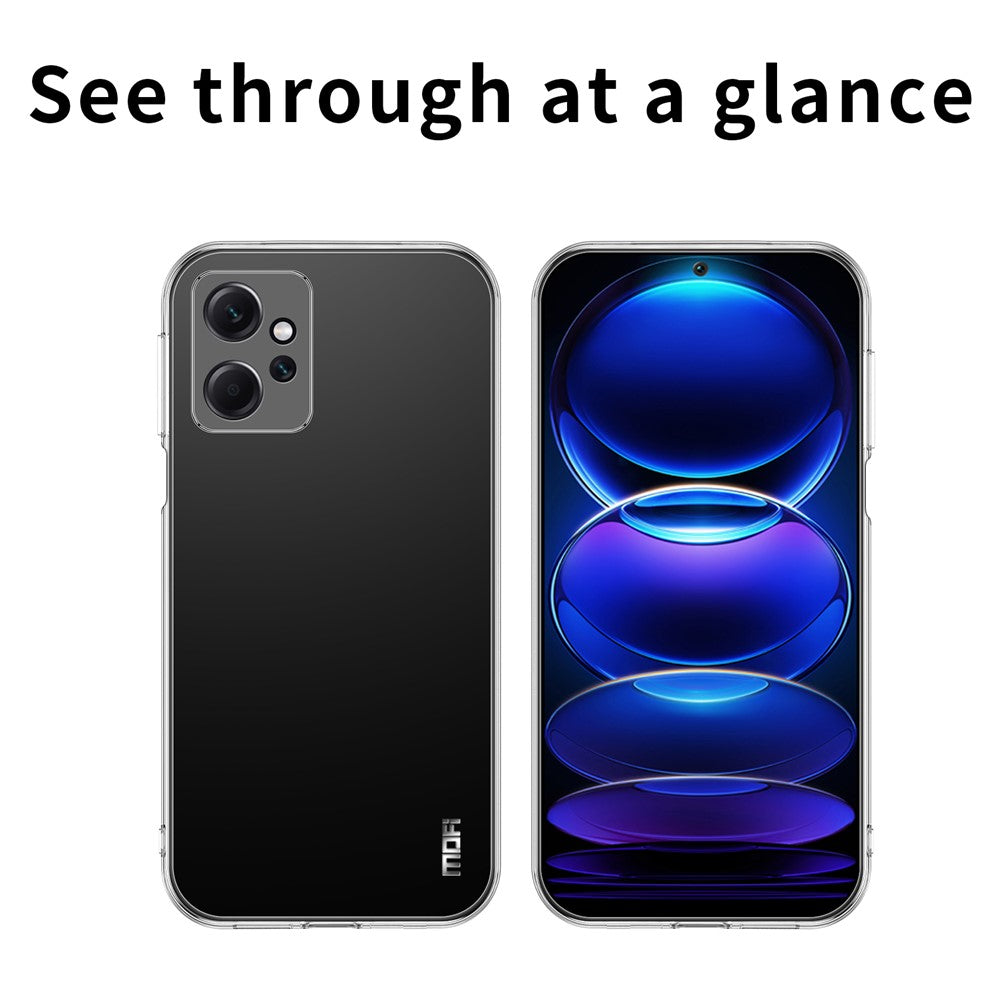 MOFI For Xiaomi Redmi Note 12 4G Drop Resistant Transparent Case Soft TPU Phone Cover