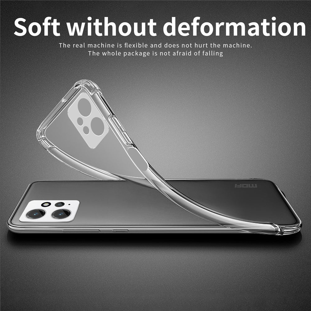 MOFI For Xiaomi Redmi Note 12 4G Drop Resistant Transparent Case Soft TPU Phone Cover