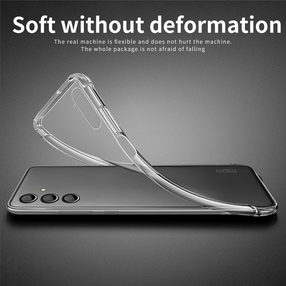 MOFI For Samsung Galaxy A24 4G (162.1 x 77.6 x 8.3mm) Clear Cover Anti-Scratch Flexible TPU Phone Case