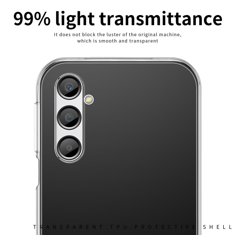 MOFI For Samsung Galaxy A24 4G (162.1 x 77.6 x 8.3mm) Clear Cover Anti-Scratch Flexible TPU Phone Case