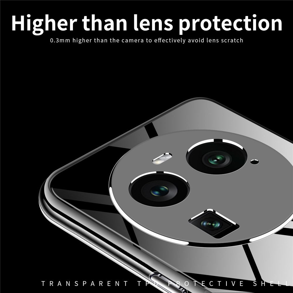 MOFI För Oppo Find X6 Transparent Mjukt TPU Skyddsskal Stötsäkert mobilfodral