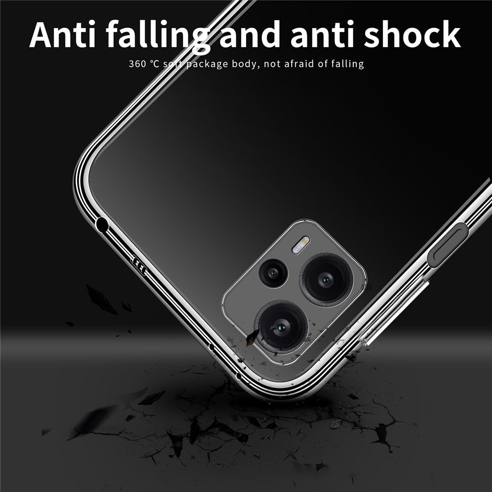 MOFI For Xiaomi Redmi Note 12 Turbo / Poco F5 5G Transparent TPU Protective Case Shockproof Phone Cover