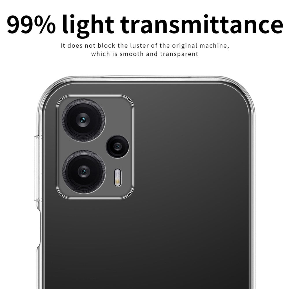 MOFI For Xiaomi Redmi Note 12 Turbo / Poco F5 5G Transparent TPU Protective Case Shockproof Phone Cover