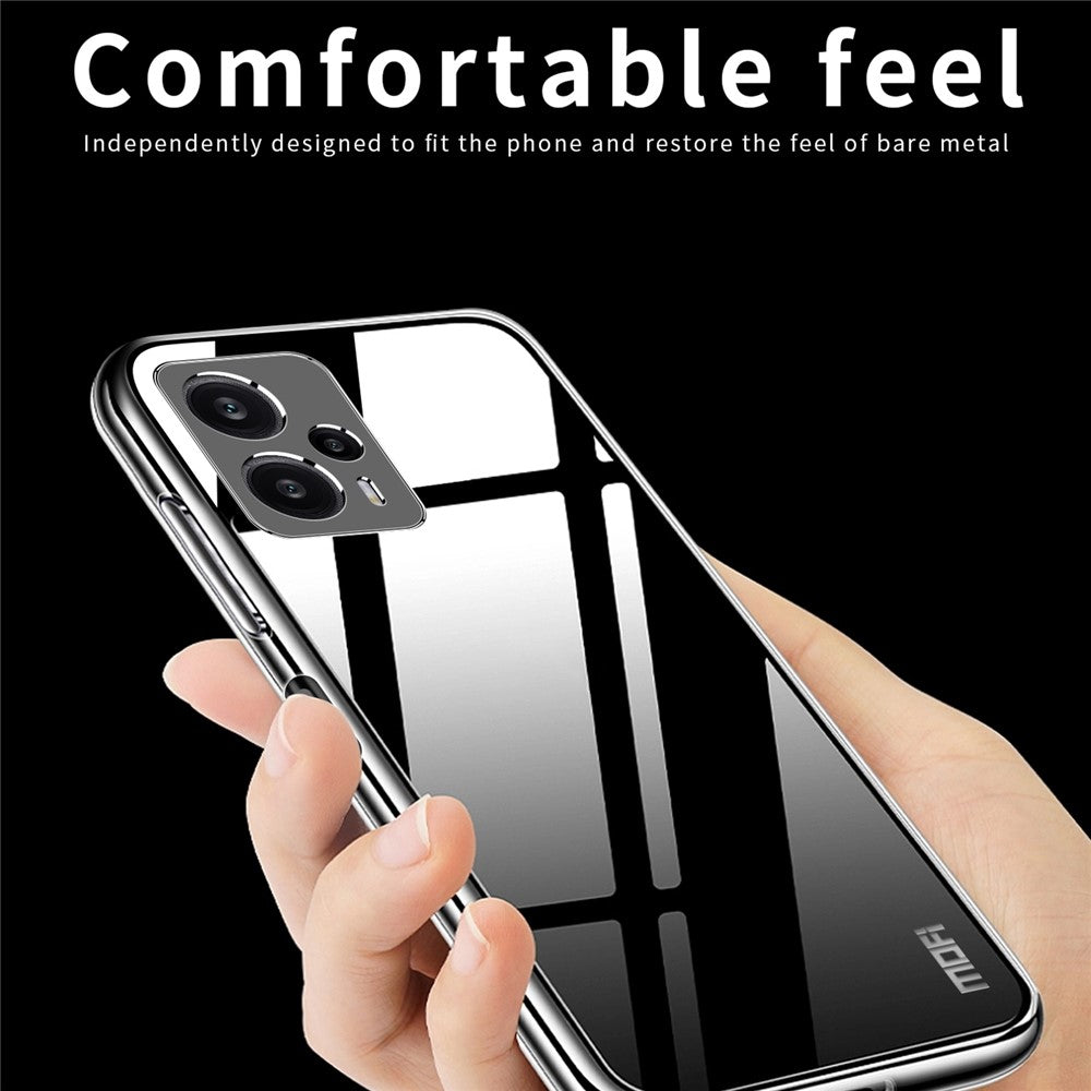 MOFI For Xiaomi Redmi Note 12 Turbo / Poco F5 5G Transparent TPU Protective Case Shockproof Phone Cover