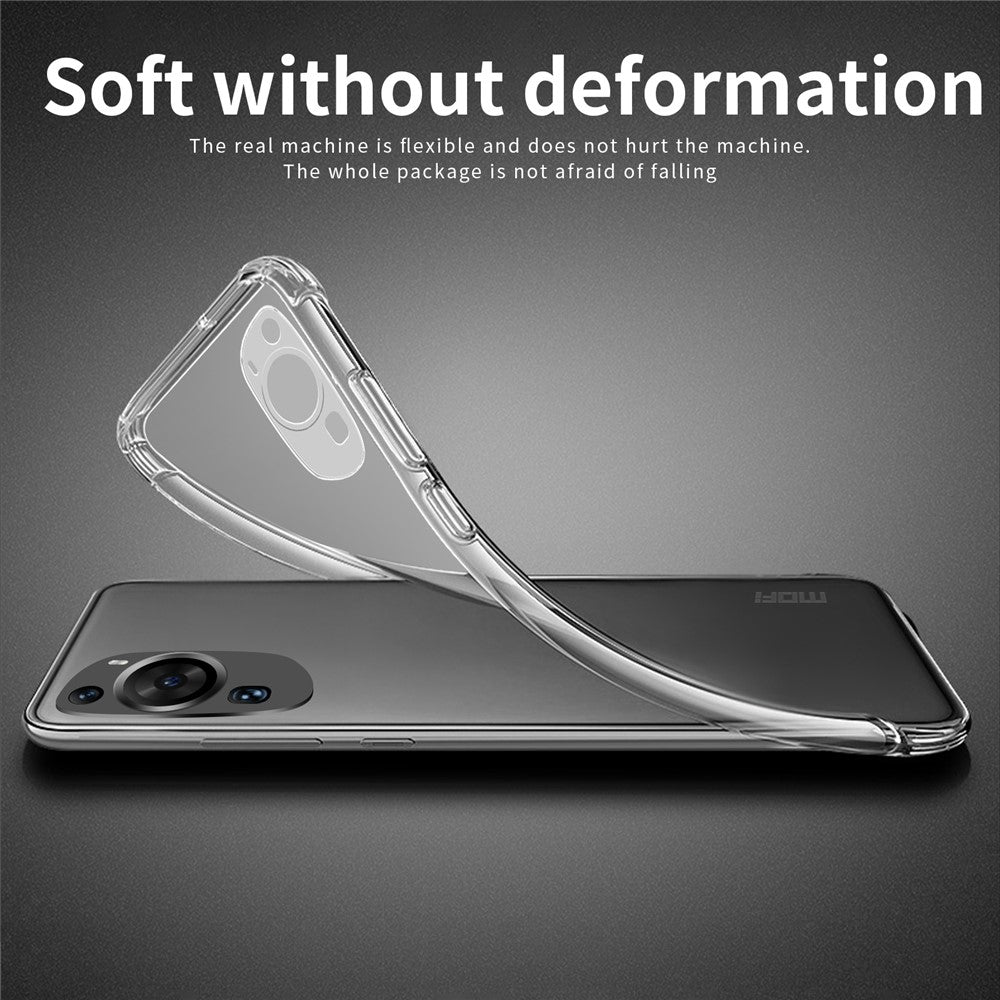 MOFI TPU-skal för Huawei P60 Art Skyddsskal Stoppsäkert Transparent mobilfodral